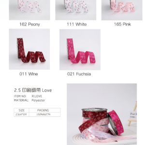 Ribbon-Love(8rolls/pack) 2.5*33Y - 2.5cm*33Y - Image 8