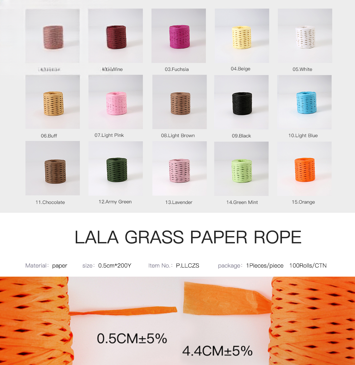 Schleifenband LLCZS-M 0.5cm*200Y(aufgeklappte Größe:4CM*200Y 200G/roll) – 0.5cm*200Y - Image 13