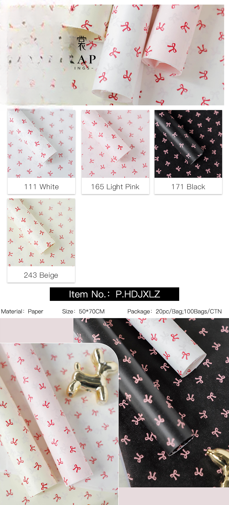 Wrapping paper HDJXLZ - 50*70cm - Image 5