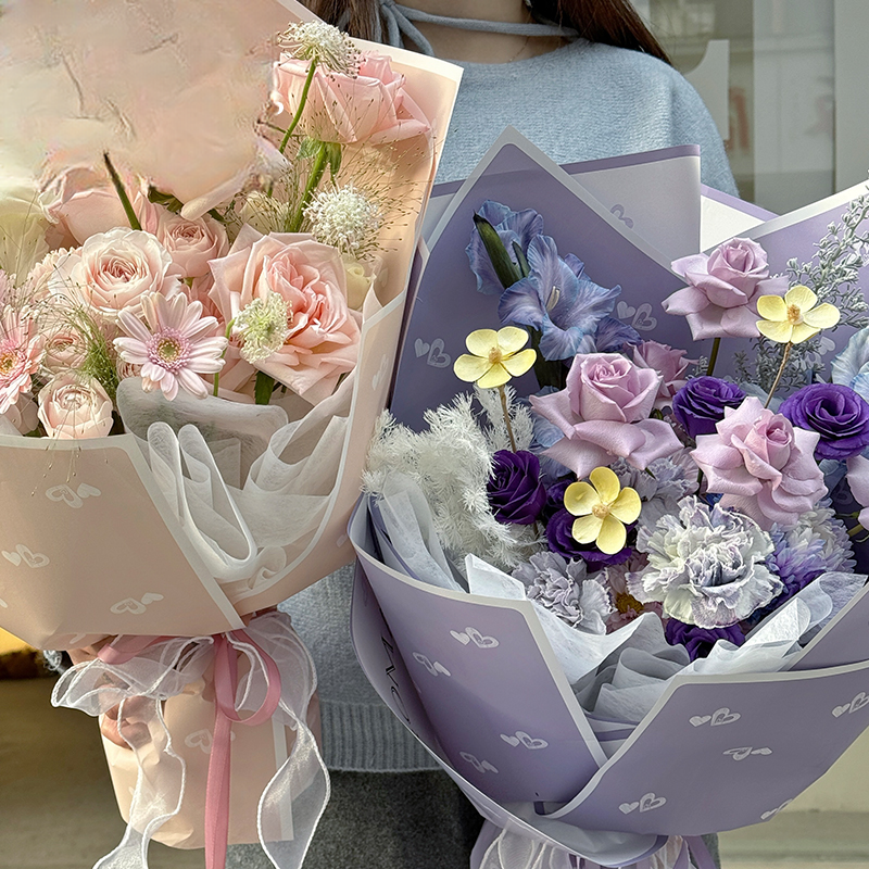 Geschenkpapier XY – 57*57CM (Romantic Love Pastell) - Image 7