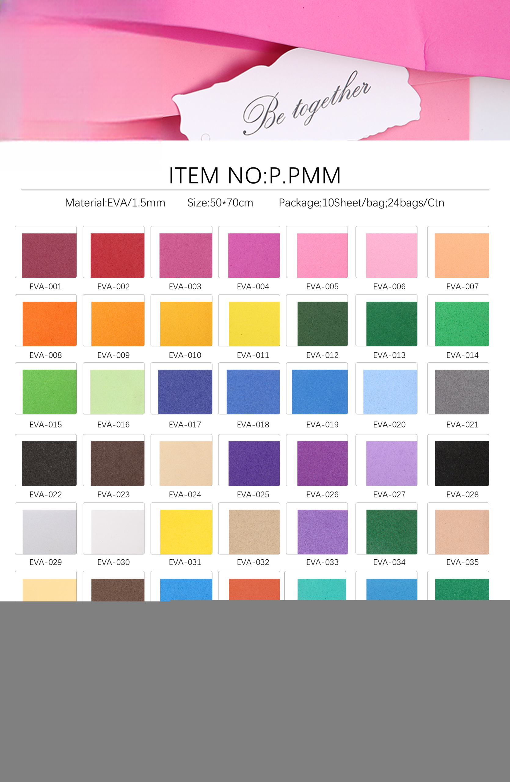 papel de regalo PMM-S 50CM*70CM 1.5mm/10 pcs a bolsa – 50*70CM - Image 19