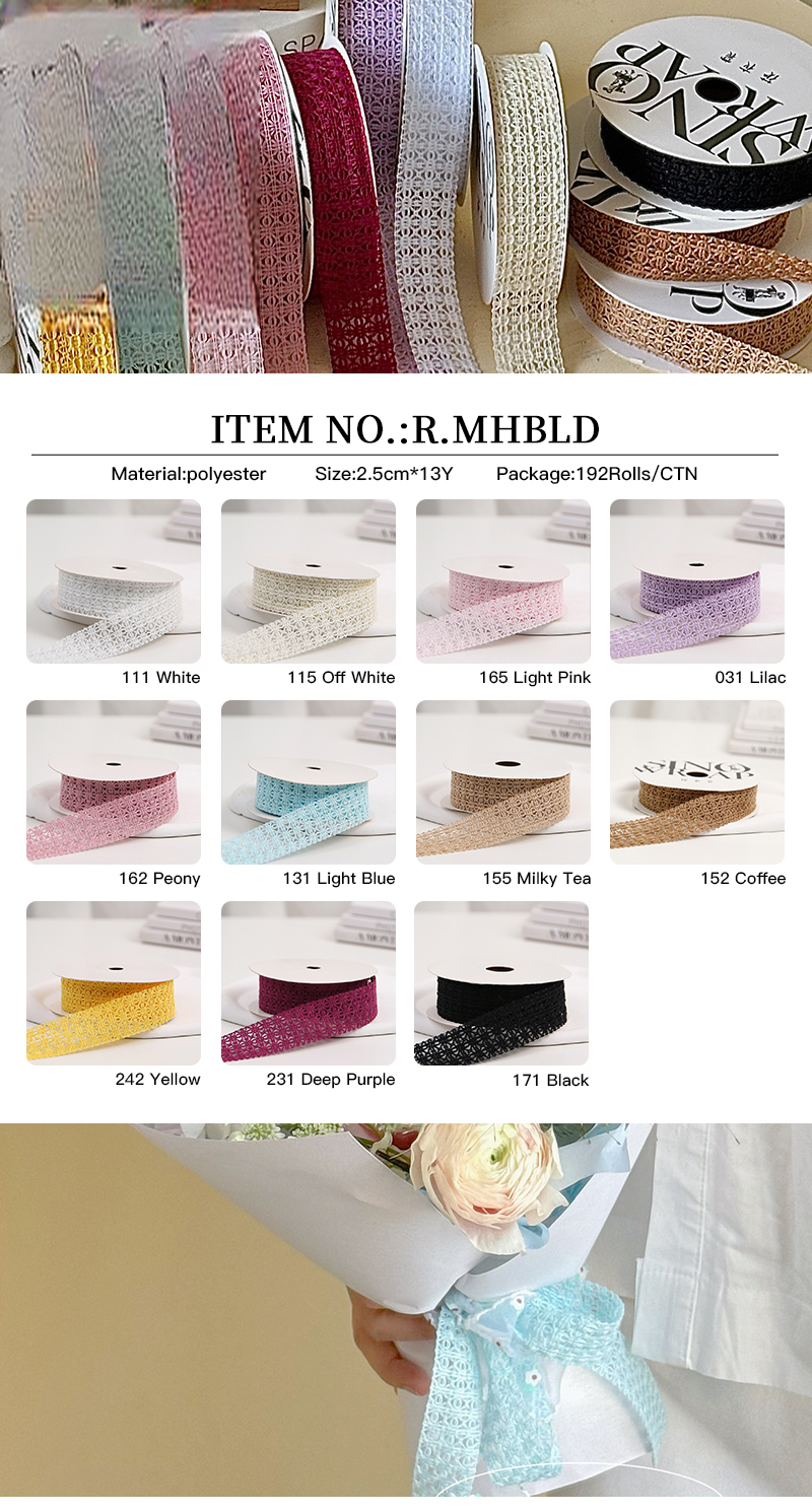 Schleifenband MHBLD 8Roll/Pack – 2.5CM*13Y - Image 22
