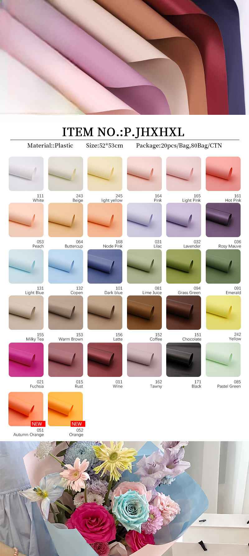 Wrapping paper JHXHXL 80Micro - 52*53CM - Image 17