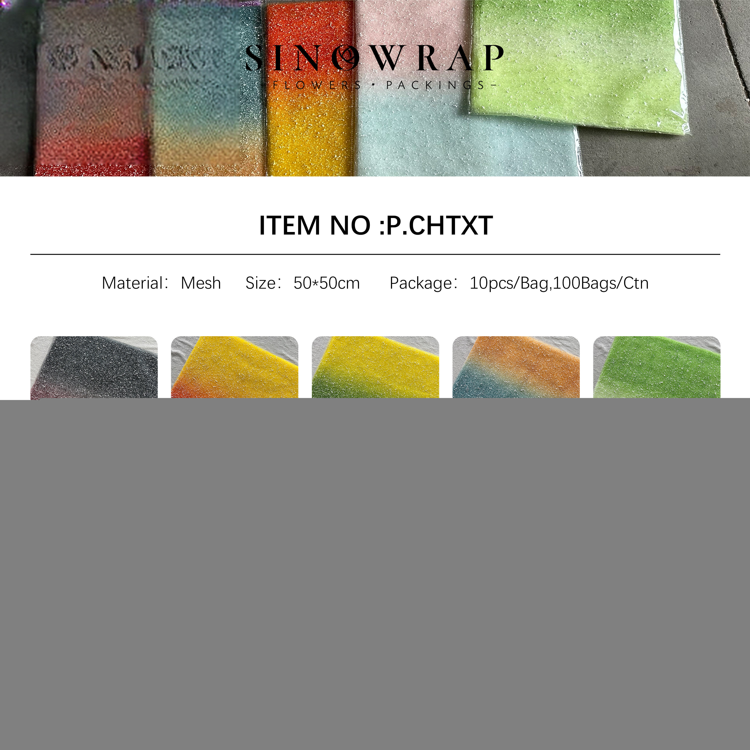 Geschenkpapier CHTXT (10PCS/Bag) – 50cm*50cm - Image 9