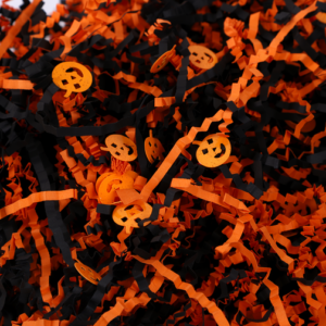 Raffiapapier-Füllmaterial- LFZ（100g/bag） – 100g (Halloween Orange & Schwarz)