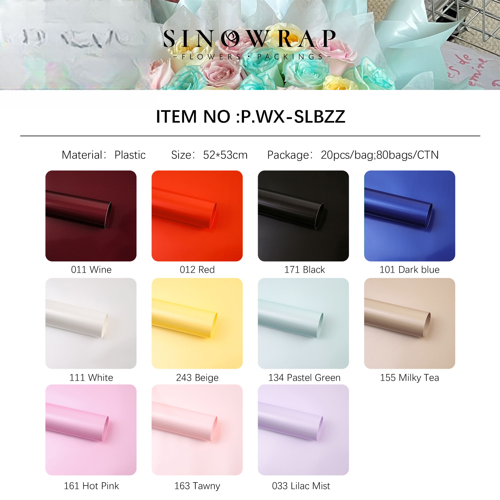 Wrapping paper WX-SLBZZ - 52*53CM - Image 12