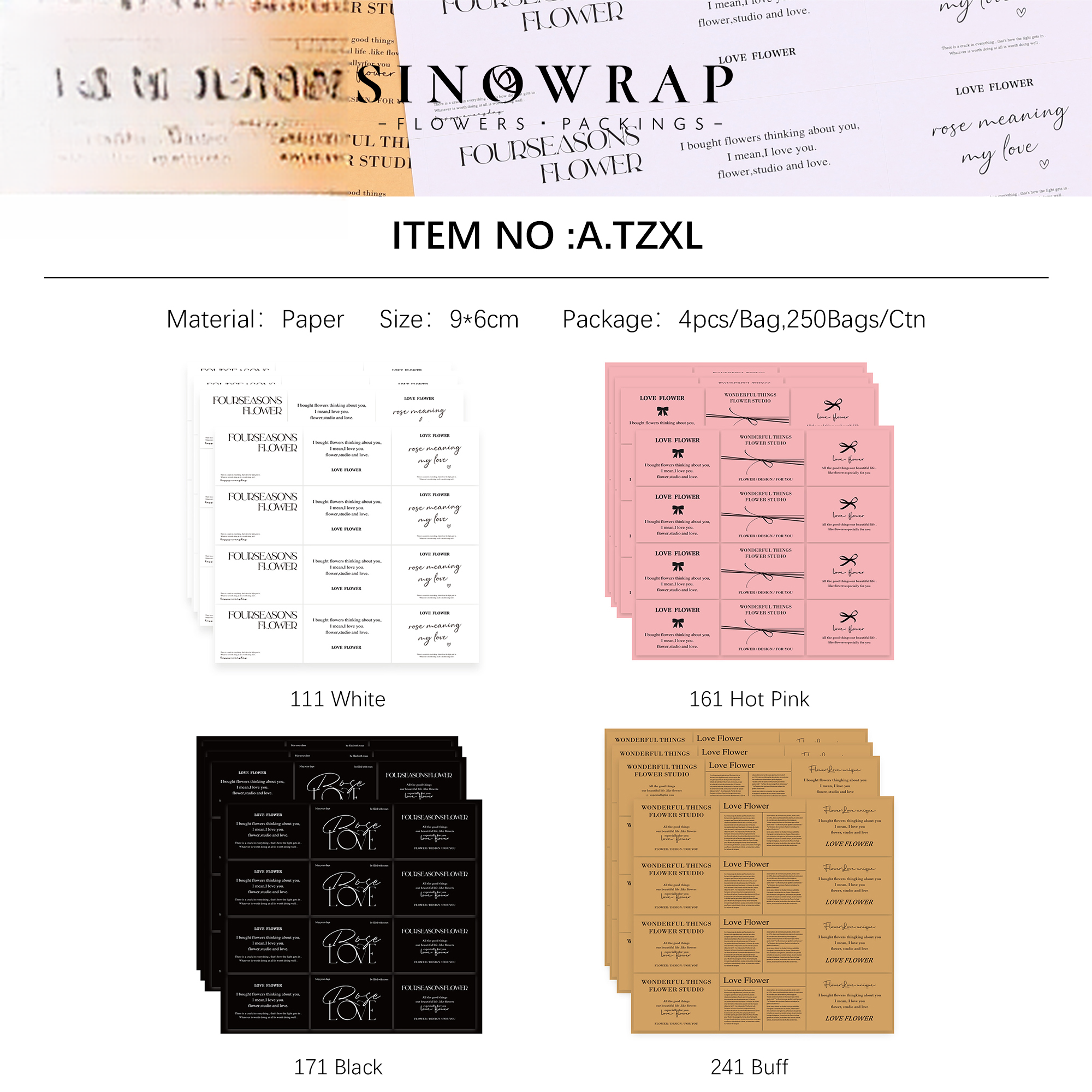 adesivo A.TZXL (4Pcs/Bag) – 9cm*6cm - Image 10